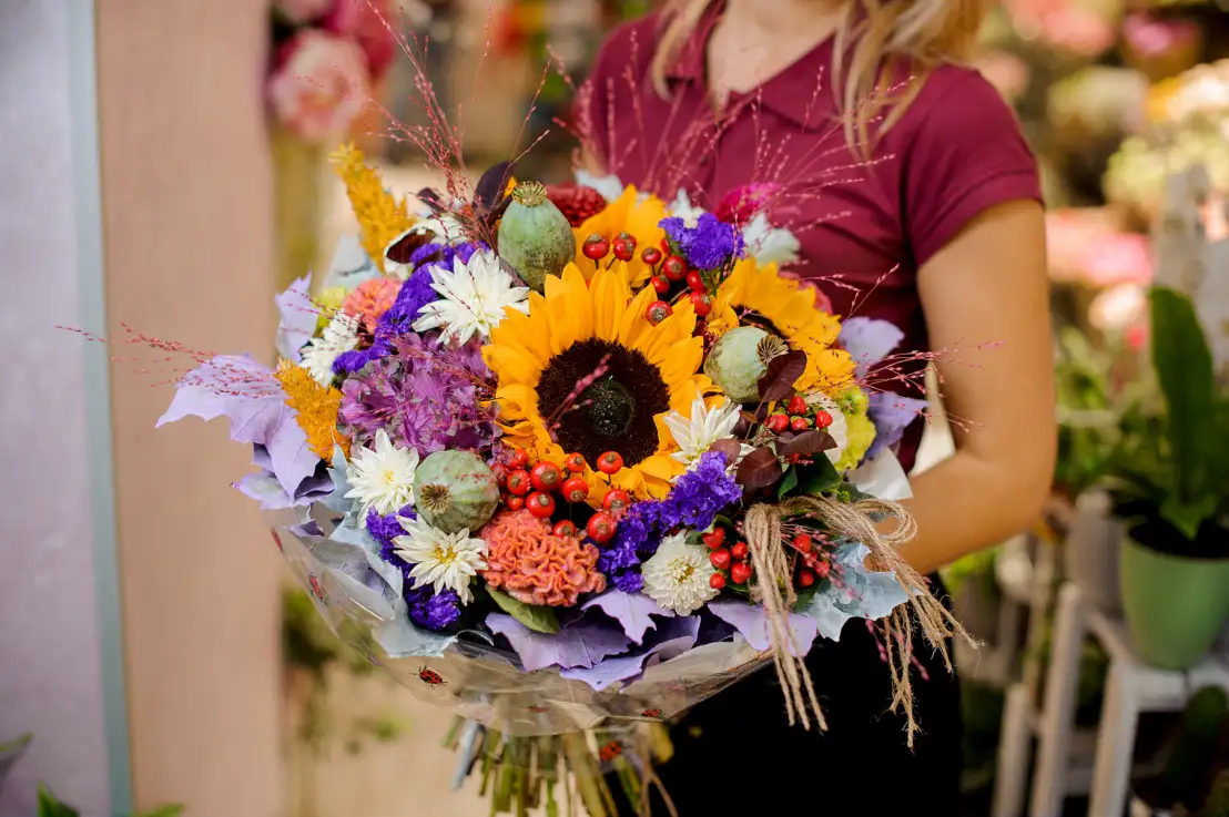 Een mooi boeket met bloemen